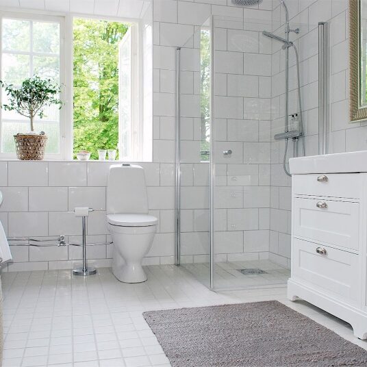 Byta Golvbrunn, Toalettstol & Takdusch